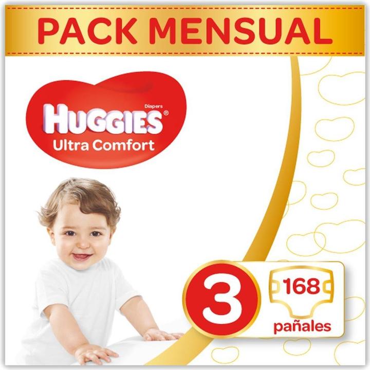 Actual product image Huggies Diapers Ultra Comfort (Size 3, Monthly box, 168 pcs.)