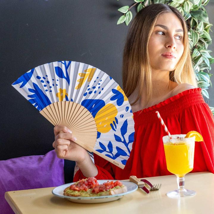 Immagine prodotto Fisura Handfächer BLUE & YELLOW FLOWERS