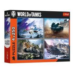 Trefl Puzzle 4 x 250 - World of Tanks (1000 pezzi)