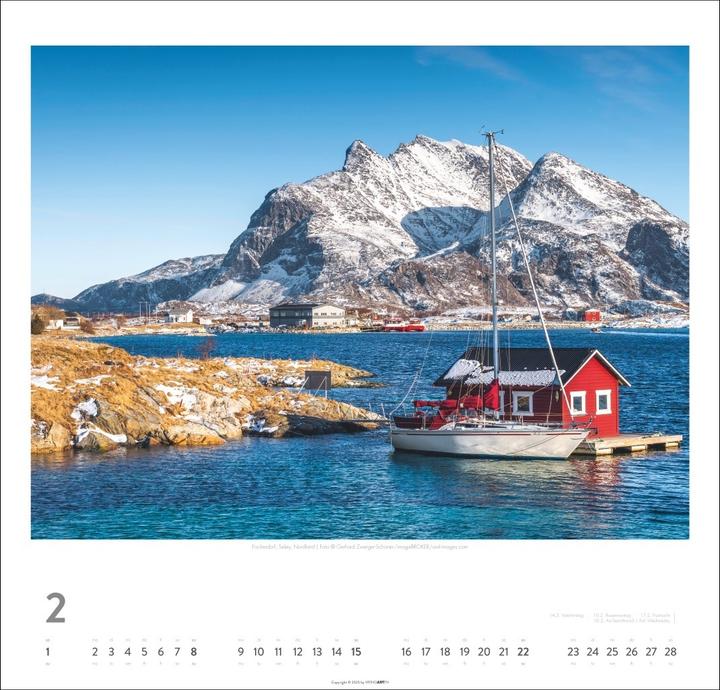 Produktbild Norwegen Kalender 2026 - Im Land der Mitternachtssonne (48 x 46 cm)