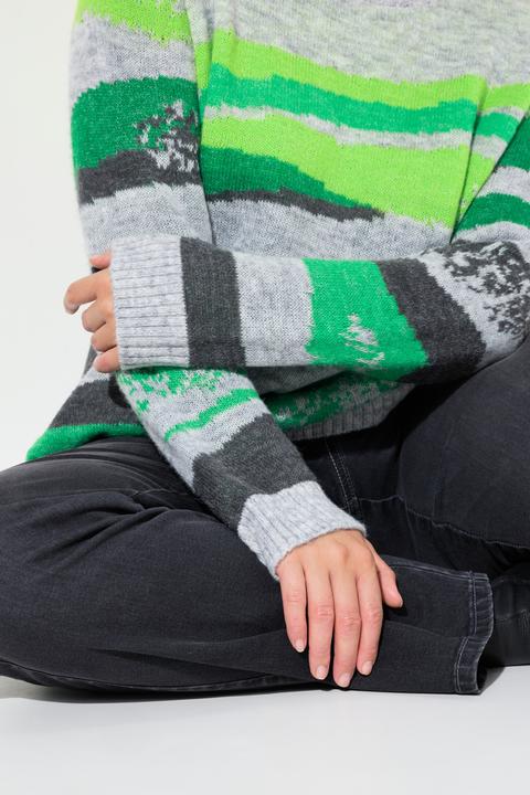 Immagine prodotto Ulla Popken Pullover, Strickmuster, Rundhals, Langarm (62)