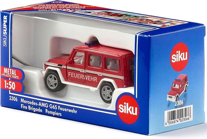 Produktbild Siku Mercedes AMG G 65 Feuerwehr Super Serie, 1:50, 155x75x65 mm, Metall, ab 3+