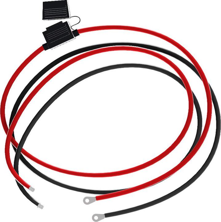 Offgridtec 1,5m 4mm² Batteriekabel M8 mit Flachsicherungshalter, 10A Sicherung und Polklemmen