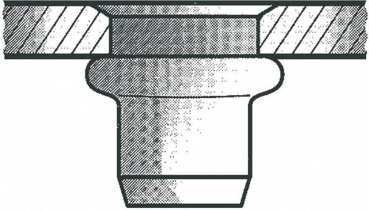 Actual product image Gesipa Blind rivet nut small head steel knurled M 8 x 17Pack with 100 pcs.