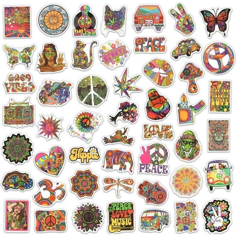 Thumbnail - JTI, Sticker, 50 Aufkleber mit psychedelischen Motiven