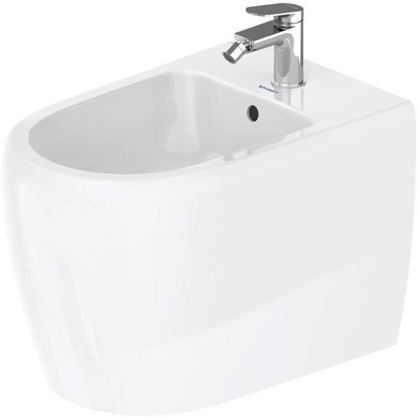 Duravit, Toilette + Bidet, Qatego Standbidet, 1 Hahnloch, mit Überlauf, 390x600x400mm