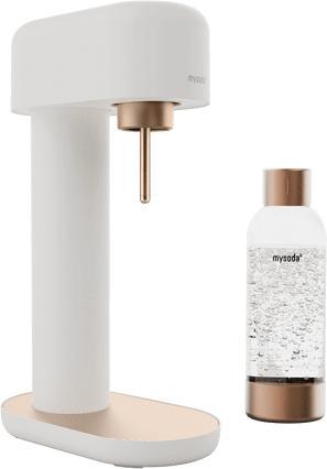 Actual product image Mysoda Incl. 1 quick-lock premium flask - Aluminium - Hvid/kobberfarvet