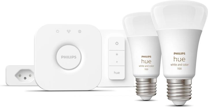Actual product image Philips Hue Starter set White & Color Ambiance, 2 x E27, 75 W, Bridge (E27, 800 lm, 2x)
