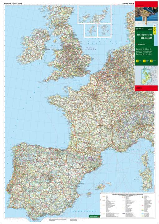 Actual product image Western Europe, road map 1:2,000,000, freytag & berndt (freytag & berndt, Czech, Dutch)