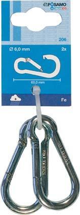 Magni Snap hook galvanised 40x4.a 2pcs.