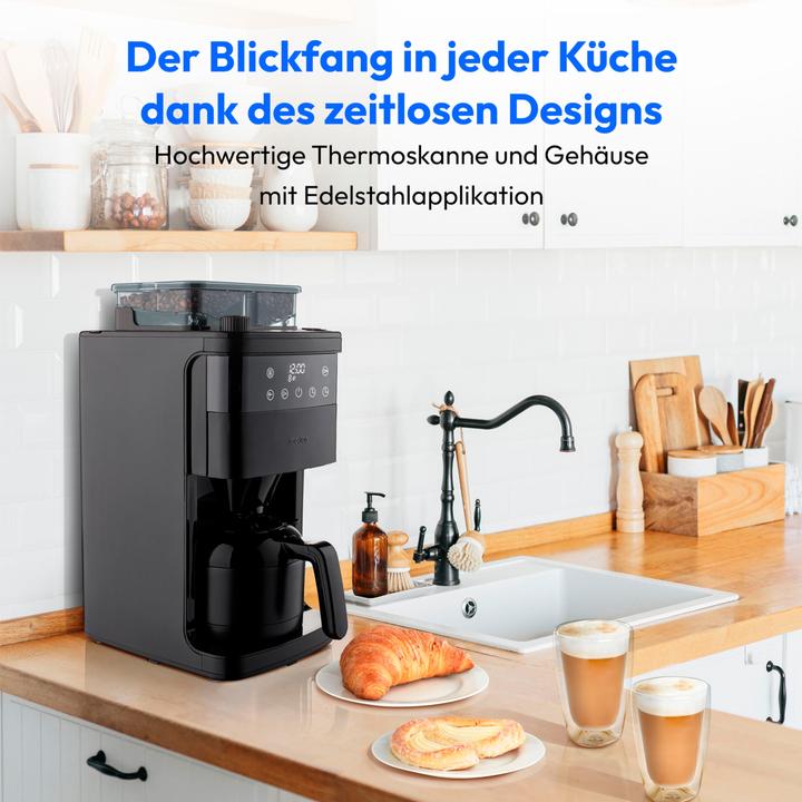 Produktbild Medion MD 19911 Kaffeemaschine mit Mahlwerk schwarz