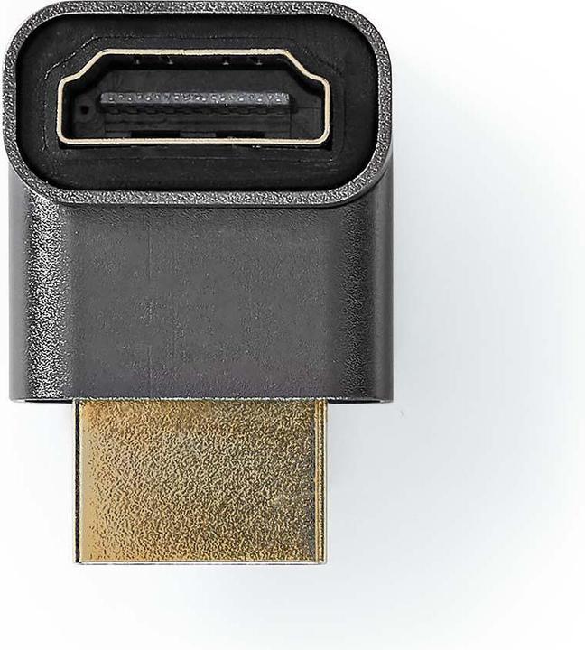 Actual product image Nedis HDMIT Adapter HDMIT Connector / HDMIT Male HDMIT Female / HDMIT Output Gold Plated Angled 270° (HDMI, 3 cm)