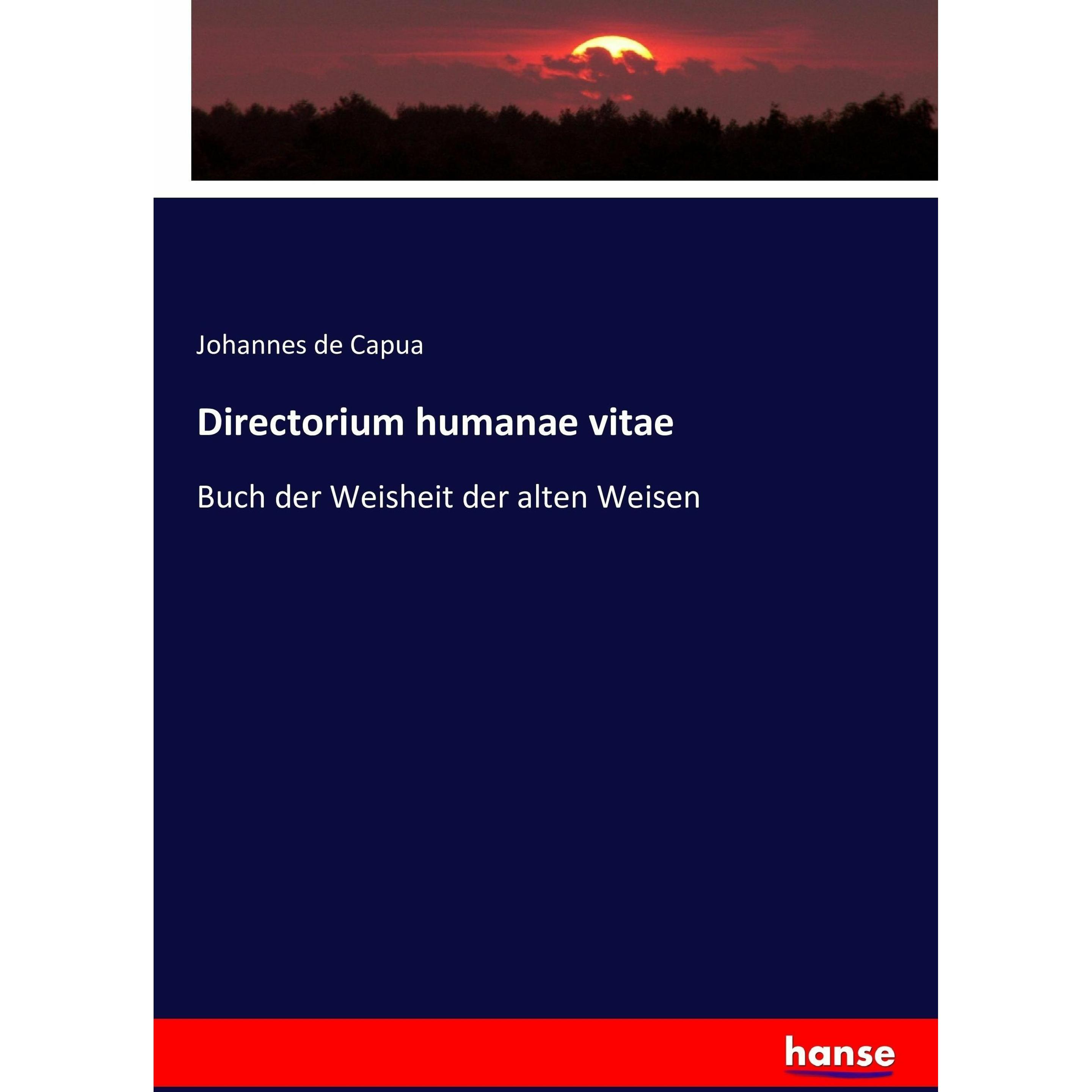 Directorium humanae vitae, Fachbücher von Johannes de Capua