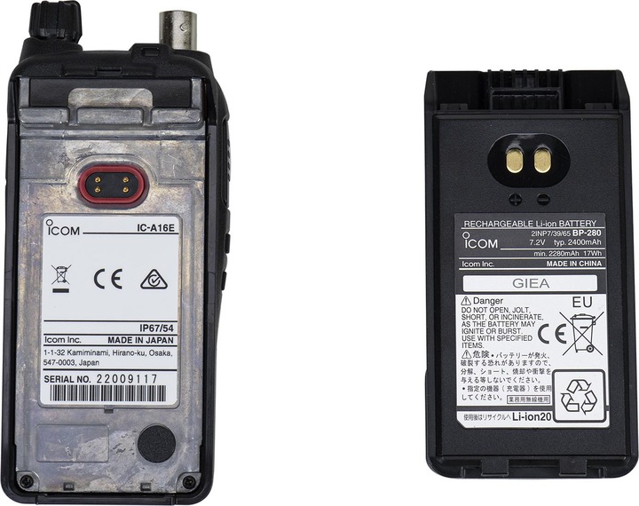 Image du produit PNI ICom IC-A16EBT Radio VHF portable avec Bluetooth, pour l'aviation 118.000-136.992 MHz, 2400 mAh, I