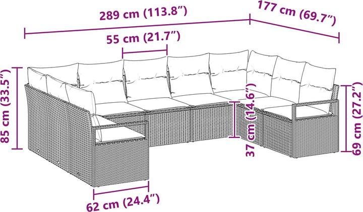 Produktbild vidaXL Outdoor-Sofagarnitur