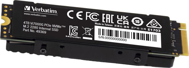 Actual product image Verbatim Vi7000 (4000 GB, M.2 2280)