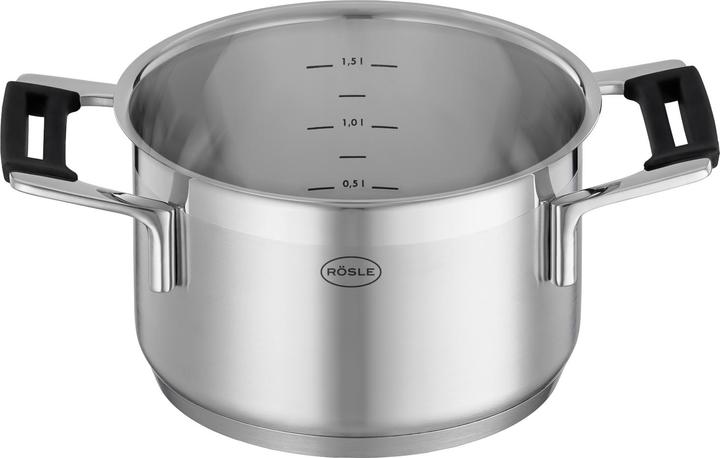 Image du produit Rösle Kochtopf SILENCE PRO Stahlgrau (16 cm, Casserole, Acier inoxydable, Aluminium)