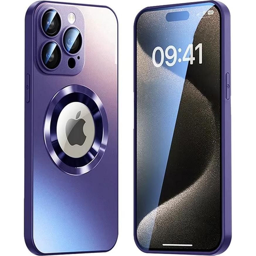 SIGN Magnetic Case iPhone 16 Pro with lens protection and logo view - Purple (Apple iPhone 16 Pro), Smartphone Hülle, Vi...