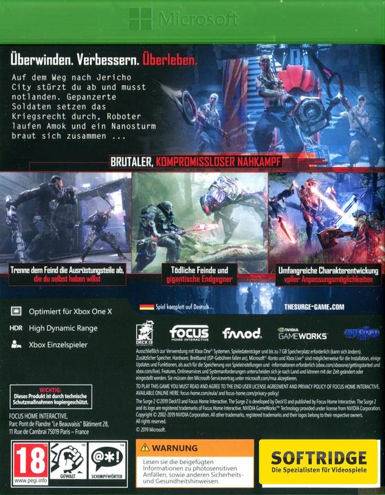 Actual product image Focus Home Interactive The Surge 2 (Xbox One X, Xbox Series X, Multilingual)