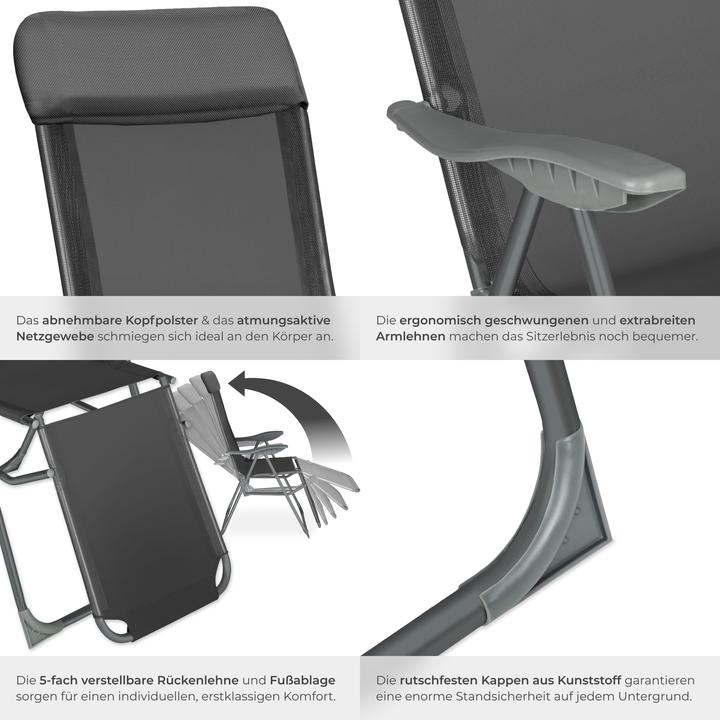 Produktbild tectake Gartenstühle (146.50 cm)