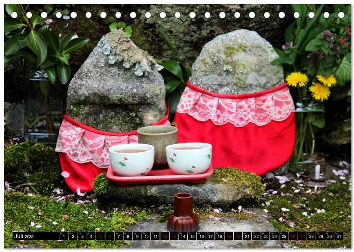 Actual product image Japan - Details (Tischkalender 2025 DIN A5 quer), Monatskalender (A5, German)