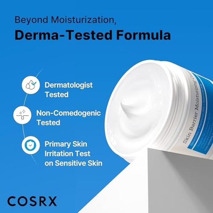 Actual product image Cosrx Barrier Moisturizing Cream Body and Face Moisturizer for Dry Skin