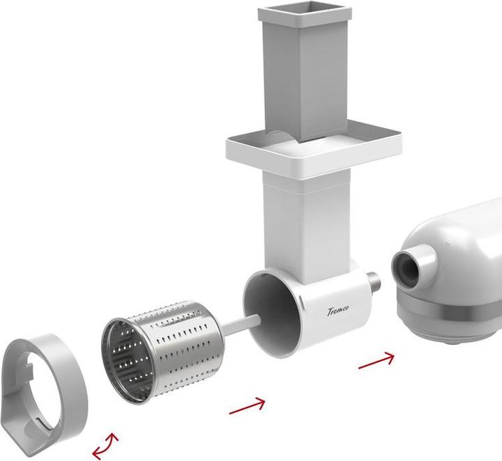 Immagine prodotto Tromco Set di accessori per grattugia Classic con tamburo 1/2/3 (KitchenAid/Electrolux/AEG)