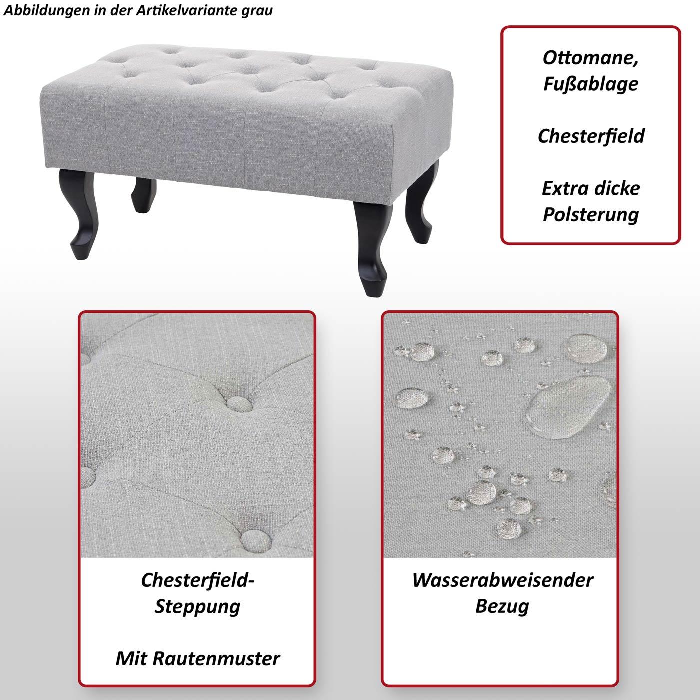 Thumbnail - MCW, Hocker + Pouf, Chesterfield Oxford-H