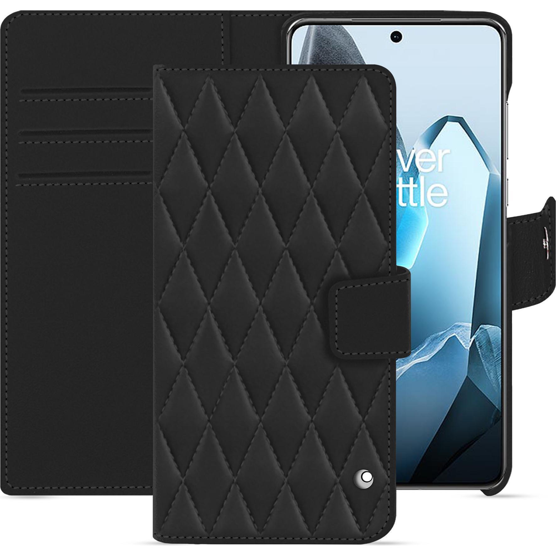 Noreve Lederschutzhülle Oneplus 13 (OnePlus 13), Smartphone Hülle, Schwarz