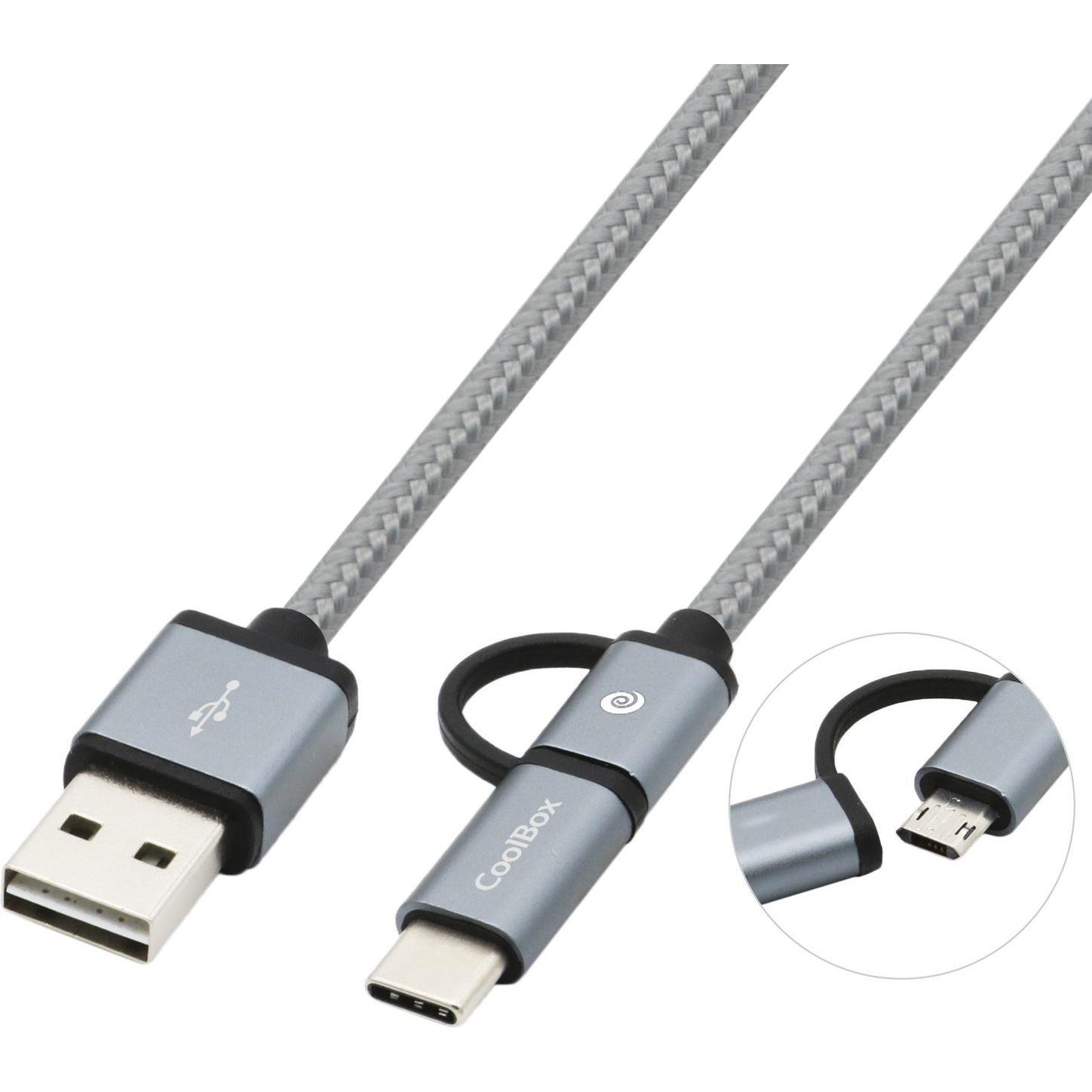 CoolBox COO-CAB-U2MC-GR (1 m, USB 2.0), USB Kabel
