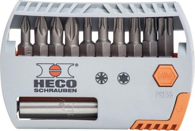 Image du produit Heco Sélecteur de bits HECO- et Pozi-Drive avec code couleur 11 pcs. (Six pans creux TX)