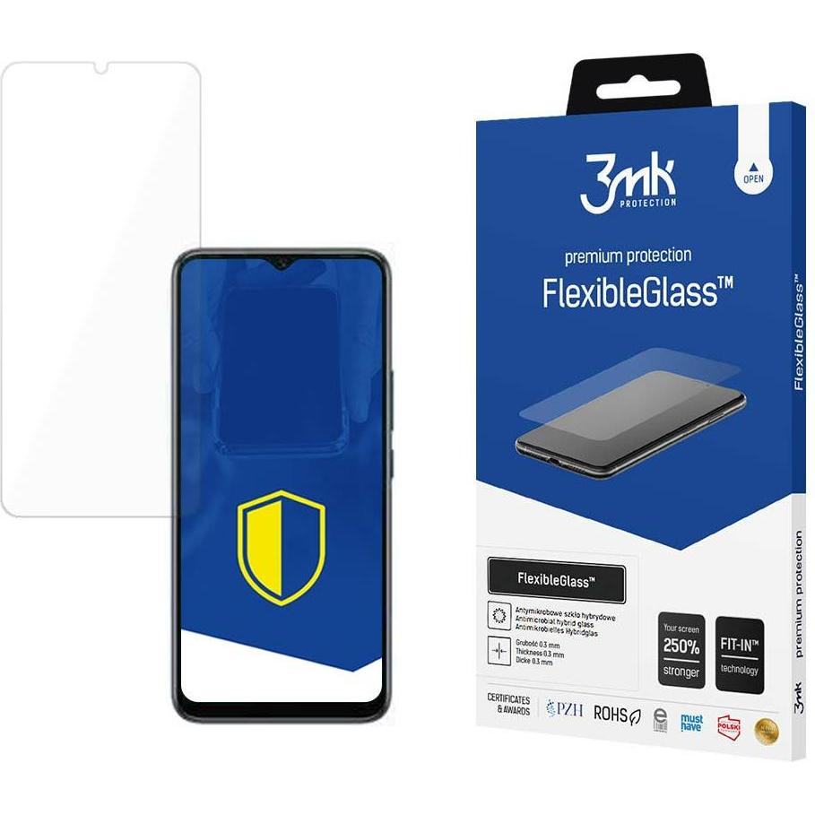 3MK FlexibleGlass Infinix Hot 20i Szkło Hybrydowe (1 Stück, Infinix Hot 20i), Smartphone Schutzfolie, Grau