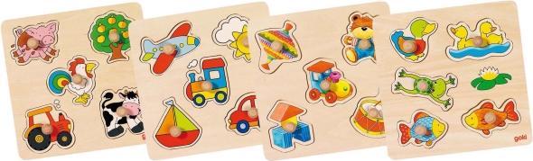 Actual product image Goki Wooden puzzle My journey (5 pieces)