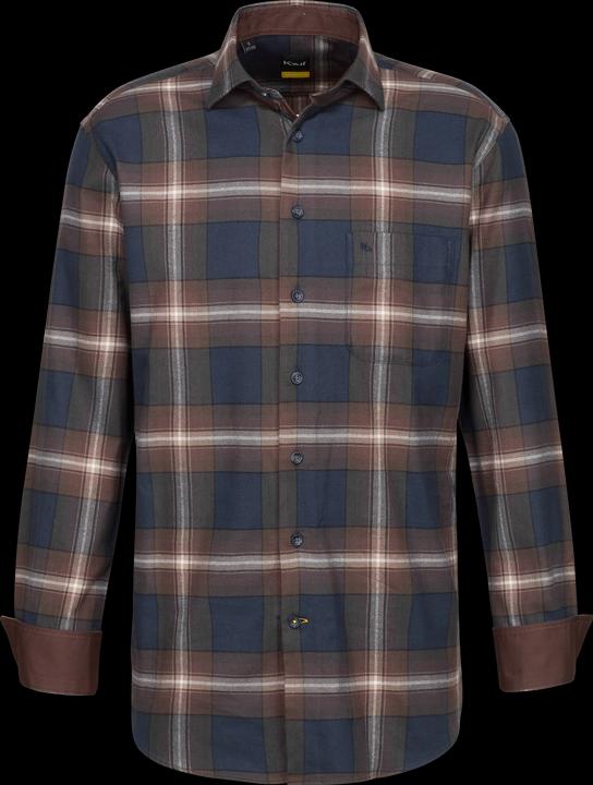 Produktbild Kauf Verona Kent Langarm modern fit mit Kontrast in Flanellqualität (L)