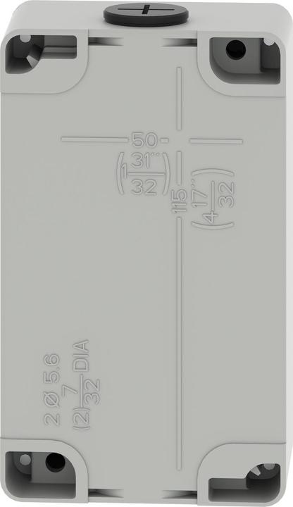 Produktbild Schneider Electric XAPD21 Leergehäuse XAP Metall grau ohne Bohrung - CSA (Gehäuse)