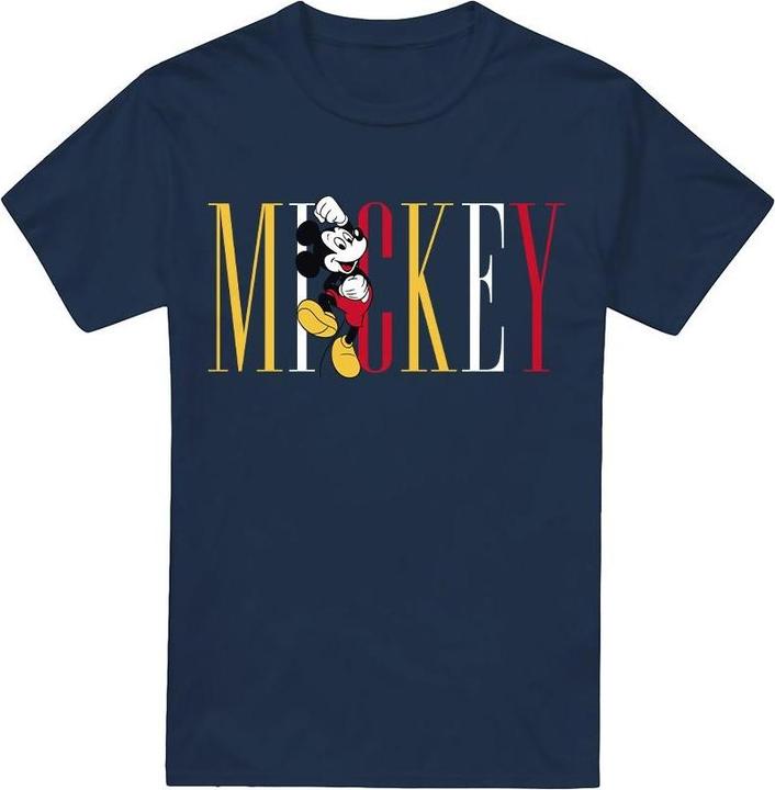 Actual product image Disney Mens Mickey Mouse Multicolour Name T-Shirt (XL)