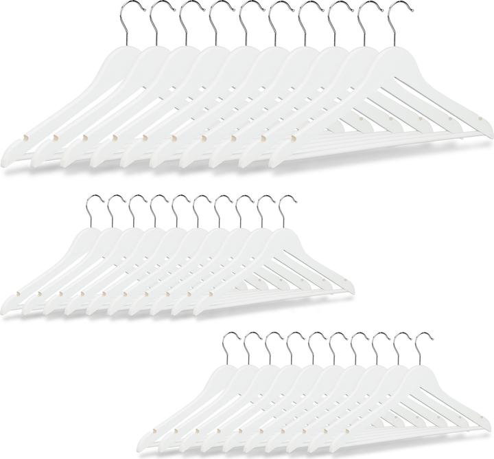 Image du produit Relaxdays Set de 30 cintres en bois (30x)