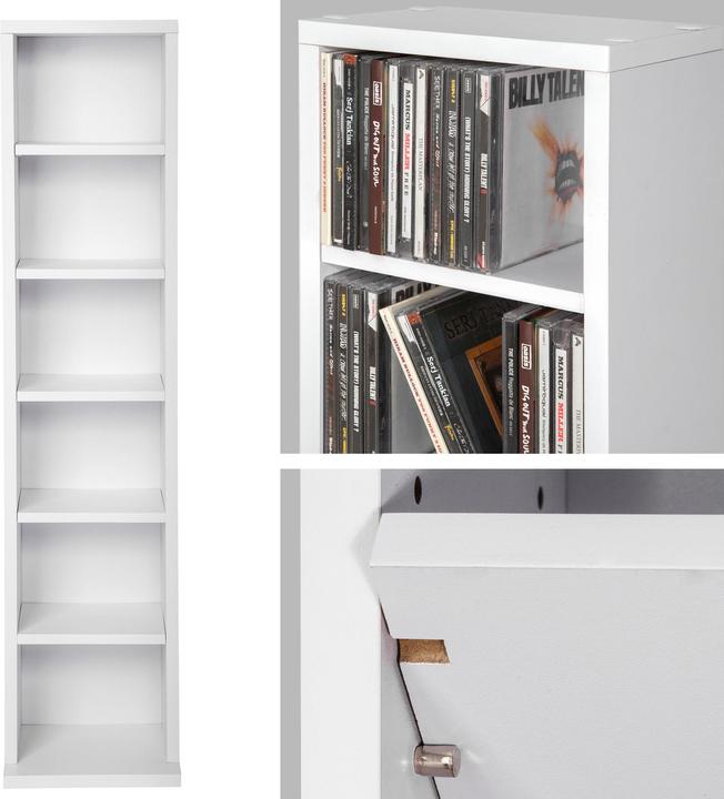 Actual product image tectake CD Stand Shelf (21 x 20 x 90 cm)