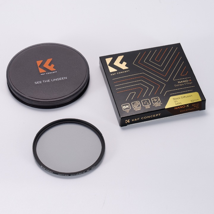 Image du produit K&F Concept Filtre K&F Filter Diffuser HD Black Mist 1/8 K&F 46mm 46 mm (46 mm, Filtre Black Mist)