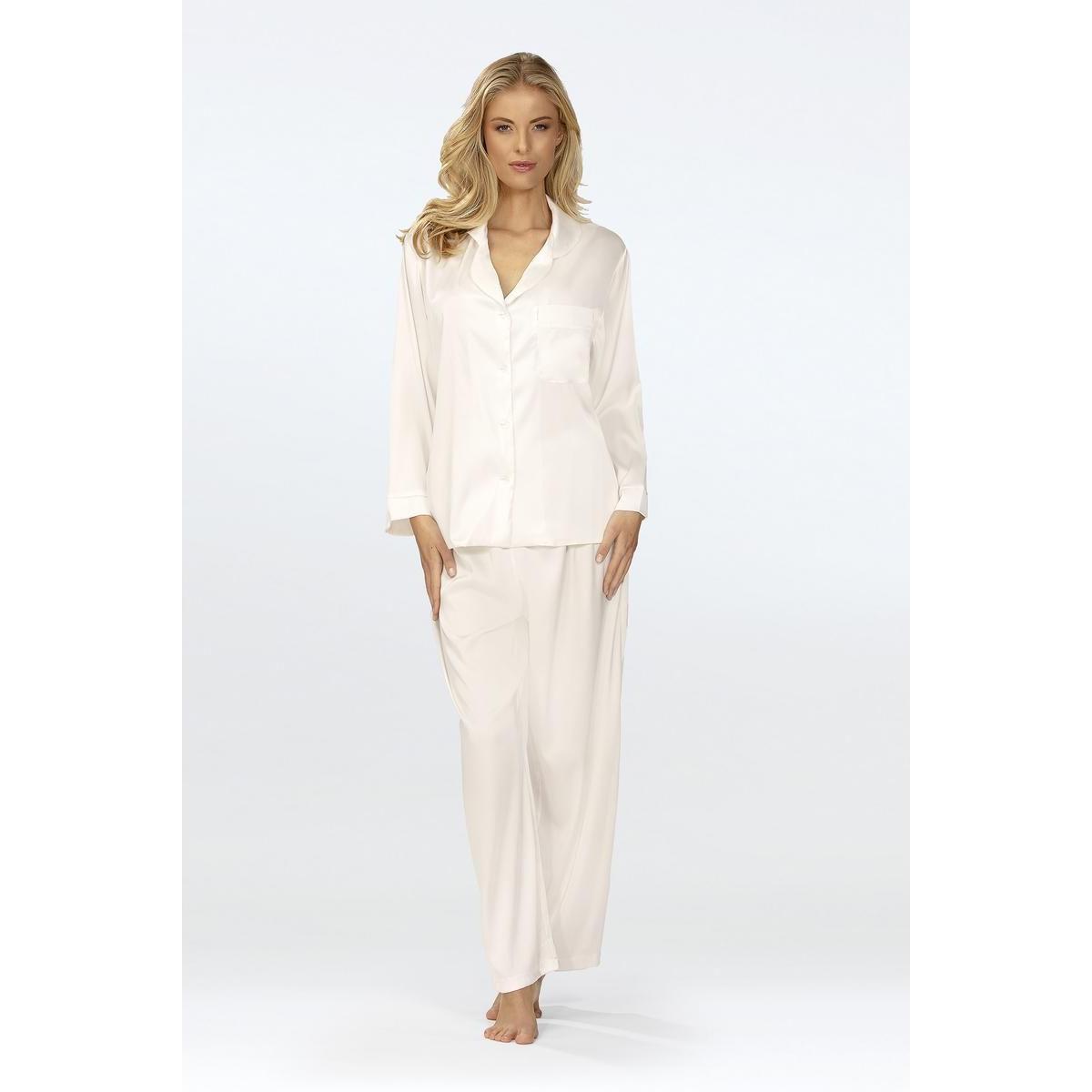 DKaren, Damen, Pyjama, Pyjama model, Beige, (XL)