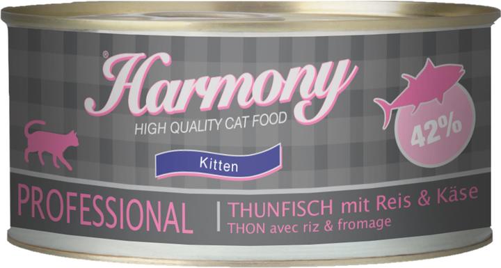 Produktbild Harmony Cat Professional Nassfutter Kitten Thunfisch & Reis & Käse (Junior, 75 g)