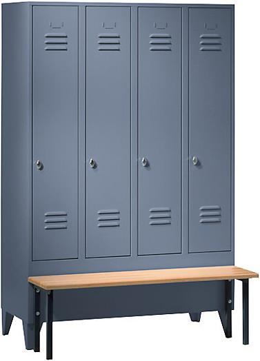 Actual product image Wolf Clothes locker with bench in front (120 cm, 185 cm)