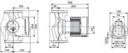 Productafbeelding Grundfos Elektronisch geregelde circulatiepomp MAGNA3 40-80 F 220 mm DN 40 97924647