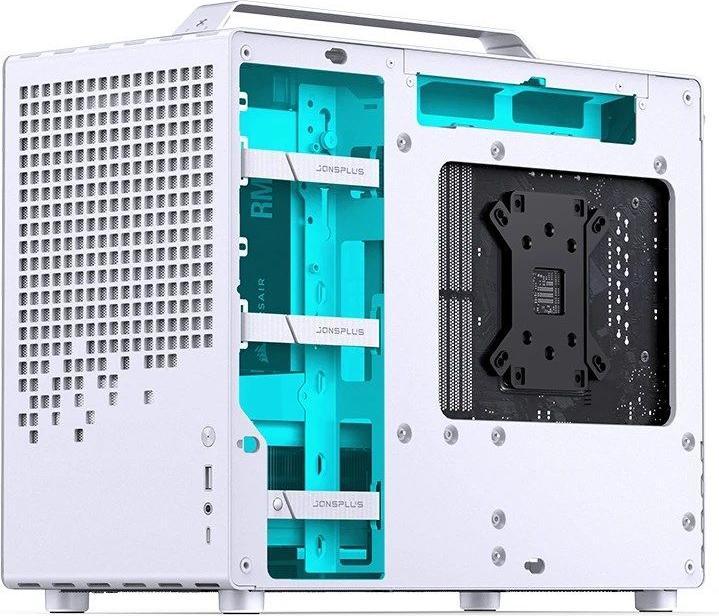 Productafbeelding Jonsbo Jonsplus Z20 Mesh PC-Gehäuse, Mini Tower, Micro-ATX, mit Tragegriff - weiss (mATX, Mini-ITX)