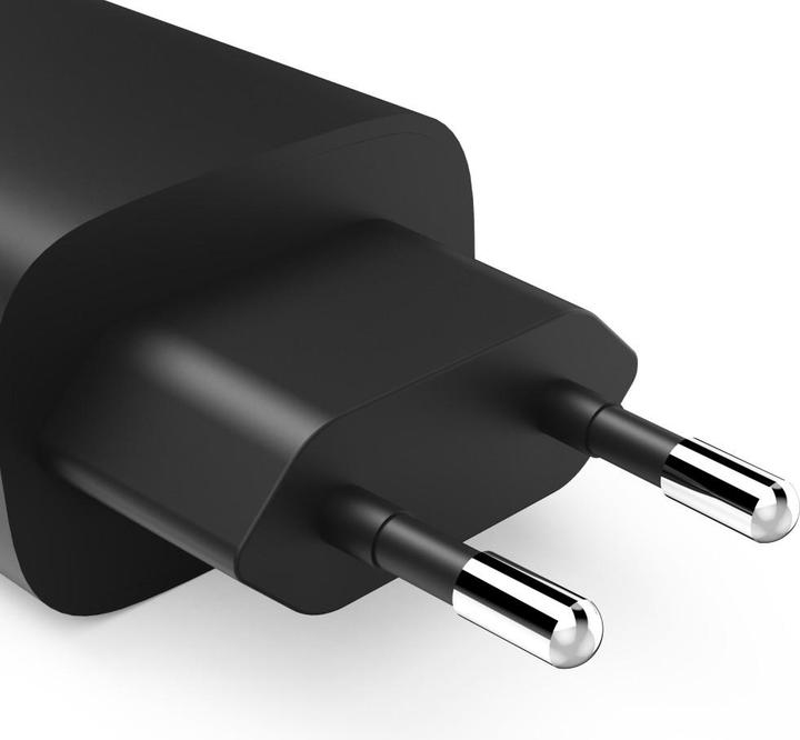 Produktbild Hama Schnellladegerät, 1x USB-A, 1x USB-C, PD, 30 W, Schwarz (30 W, 2 Ports)