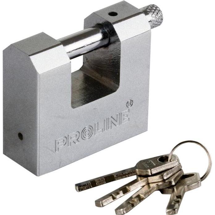 Proline, Vorhängeschloss, 24281 Padlock 80mm, cast iron, hardened, milled key