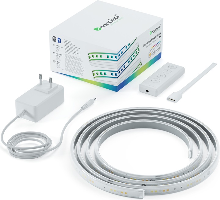 Nanoleaf Essentials Lichtstrip Startset (Veelkleurig, Warm wit, 200 cm, Interieur)