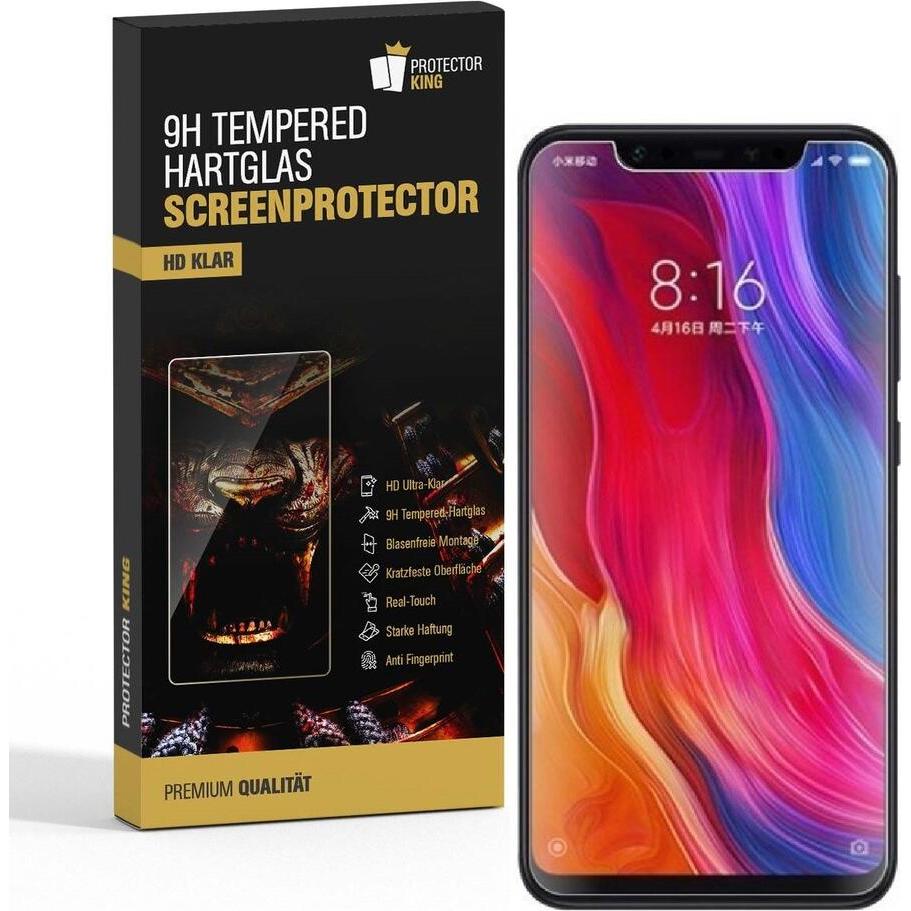 Protectorking 3x echtes Tempered 9H Panzerhartglas 3D KLAR (3 Stück, Xiaomi Mi 8 SE), Smartphone Schutzfolie