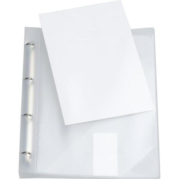Foldersys, Ordner, Ringbuch A4 PP 25mm 4 Ringe mit Taschen transparent (A4, 30 mm, 1 x)