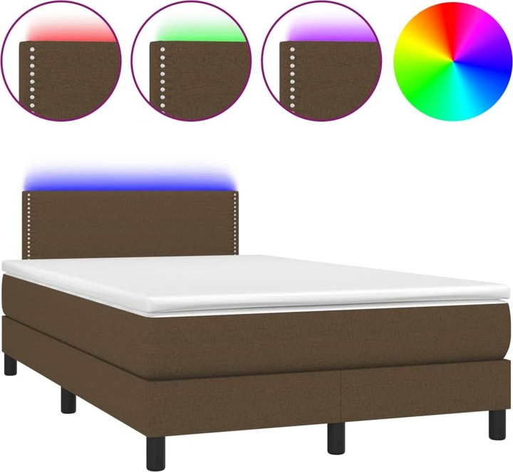 Produktbild VidaXL Bo x springbett mit Matratze & LED 120 x 190 cm Stoff (120 x 190 cm)